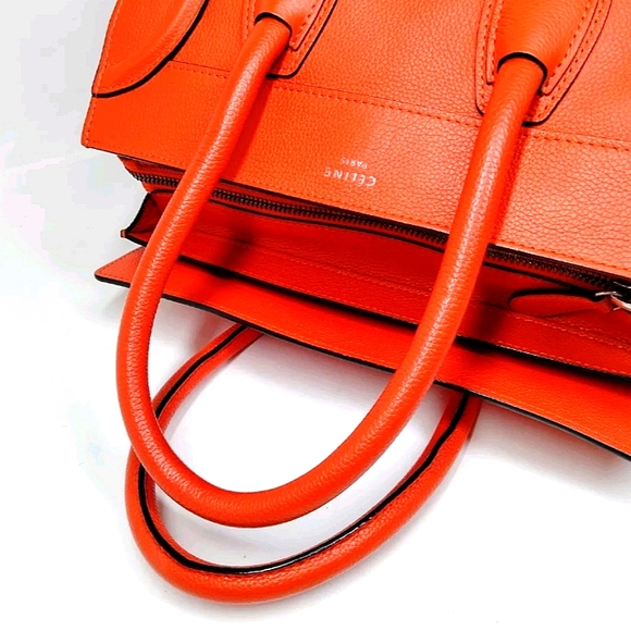 CELINE LUGGAGE TOTE BAG RED/ORANGE - Picture 3 of 8
